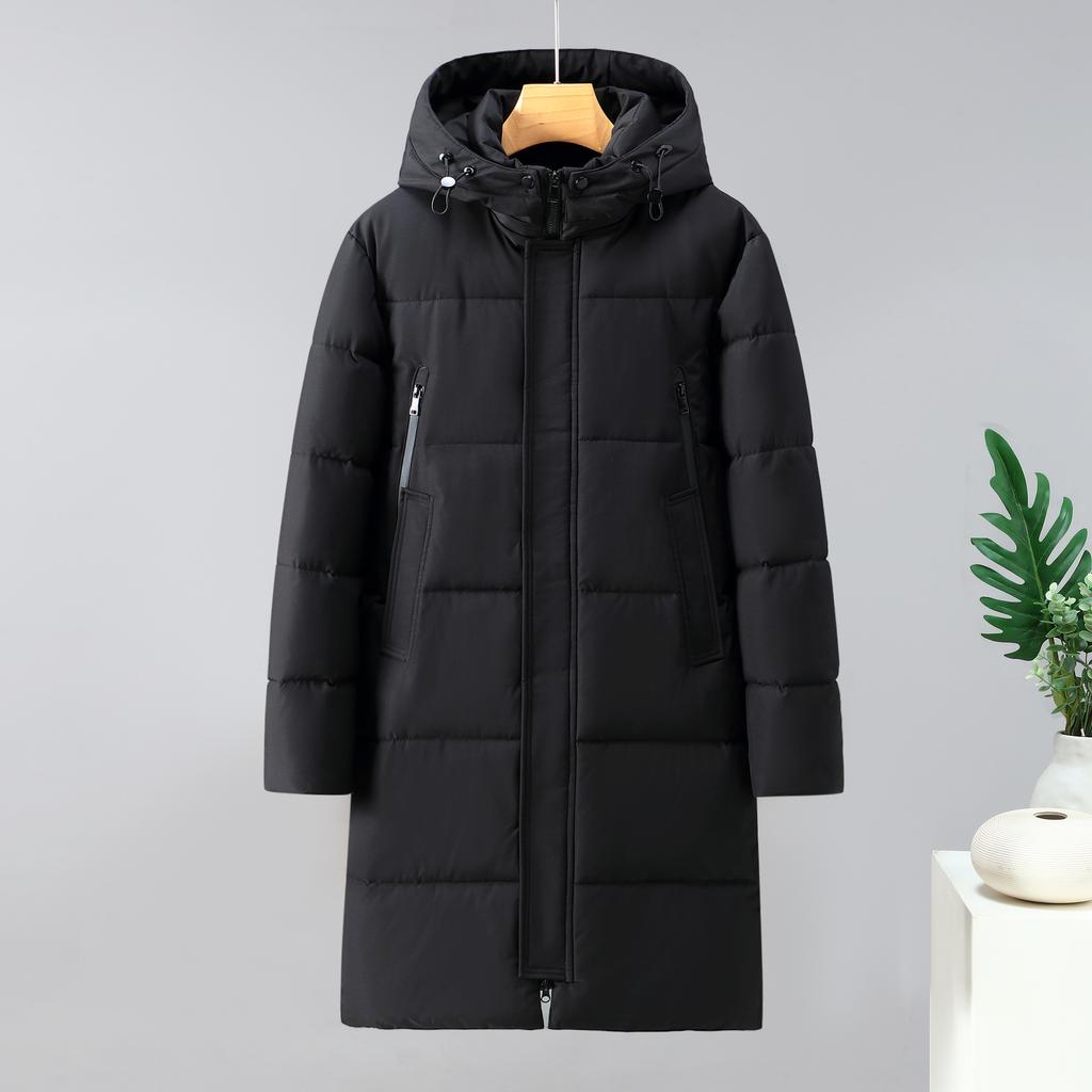 Long Men's Down Cotton Jacket Winter Outdoor Warm Men Cotton Jackets