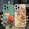 Japanese Anime Style Case For iPhone 14 Plus Pro Max XS X XR SE 2020 Cat Phone Case For iPhone 7 8 11 12 13 Soft Silicone Cover