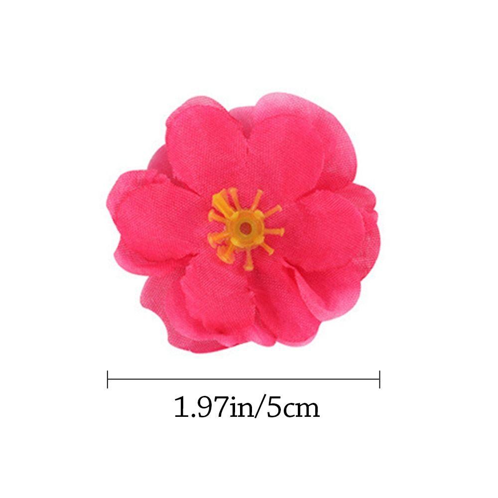 100PCS Multicolor Peach Blossom Artificial Flower Heads Dia.5cm DIY Simulation Flower Silk Petals Accessories Faux Flower