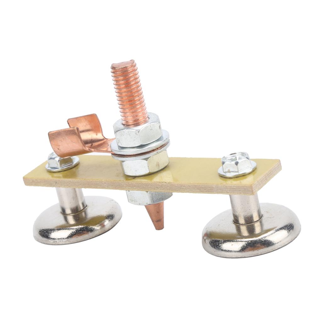 Welding Machine Ground Connector Welding Magnet Head Iron Insulation Board Double Ground Connector Spotter Tool 4mm Welding Tool