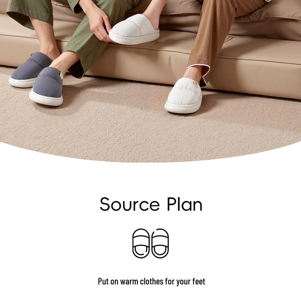 Women's and Men's Plush Cotton Slippers - Winter 2025 Indoor Warmth