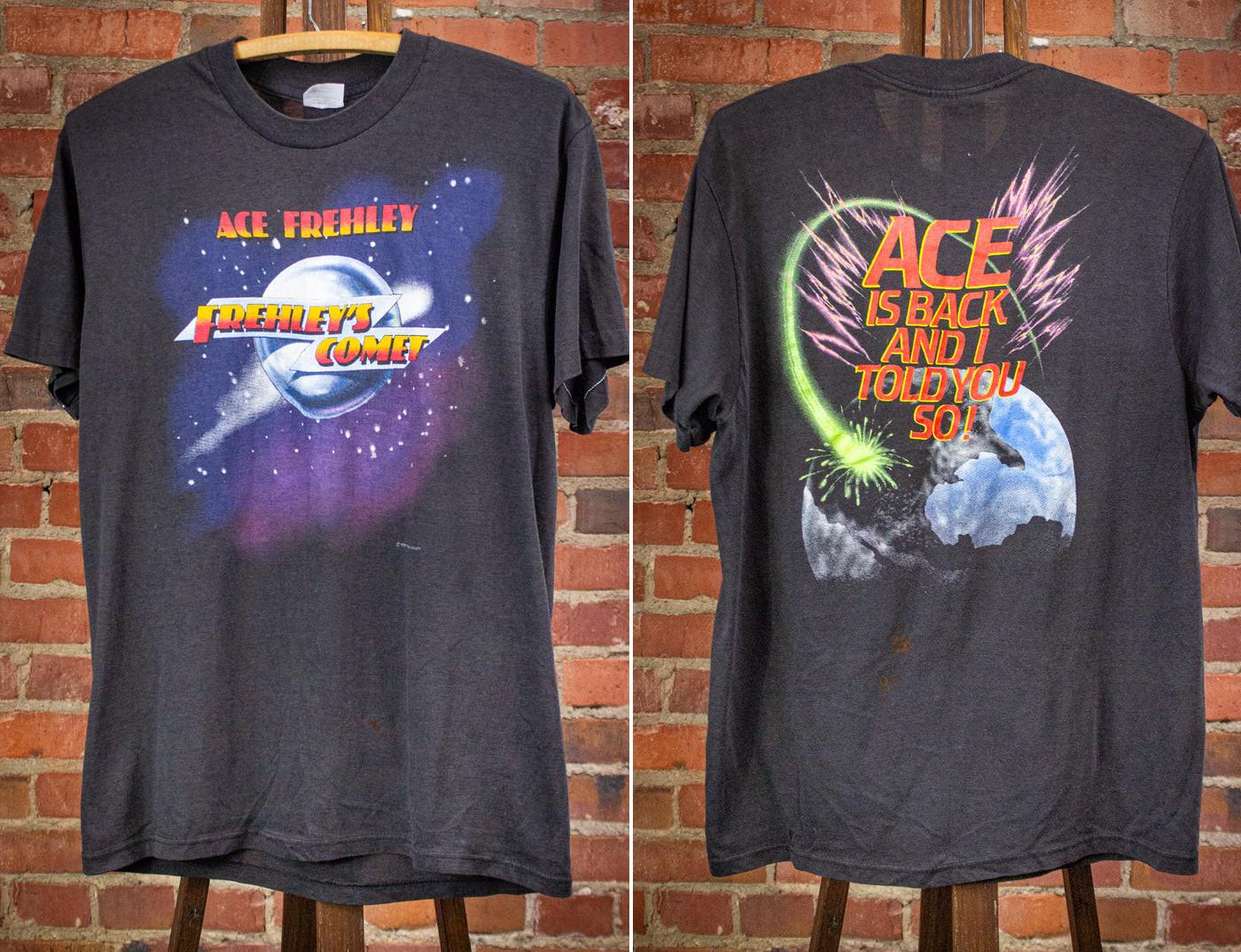 Vintage Ace Frehley Frehley s Comet Ace is Back Concert T Shirt 1987 Black XXL