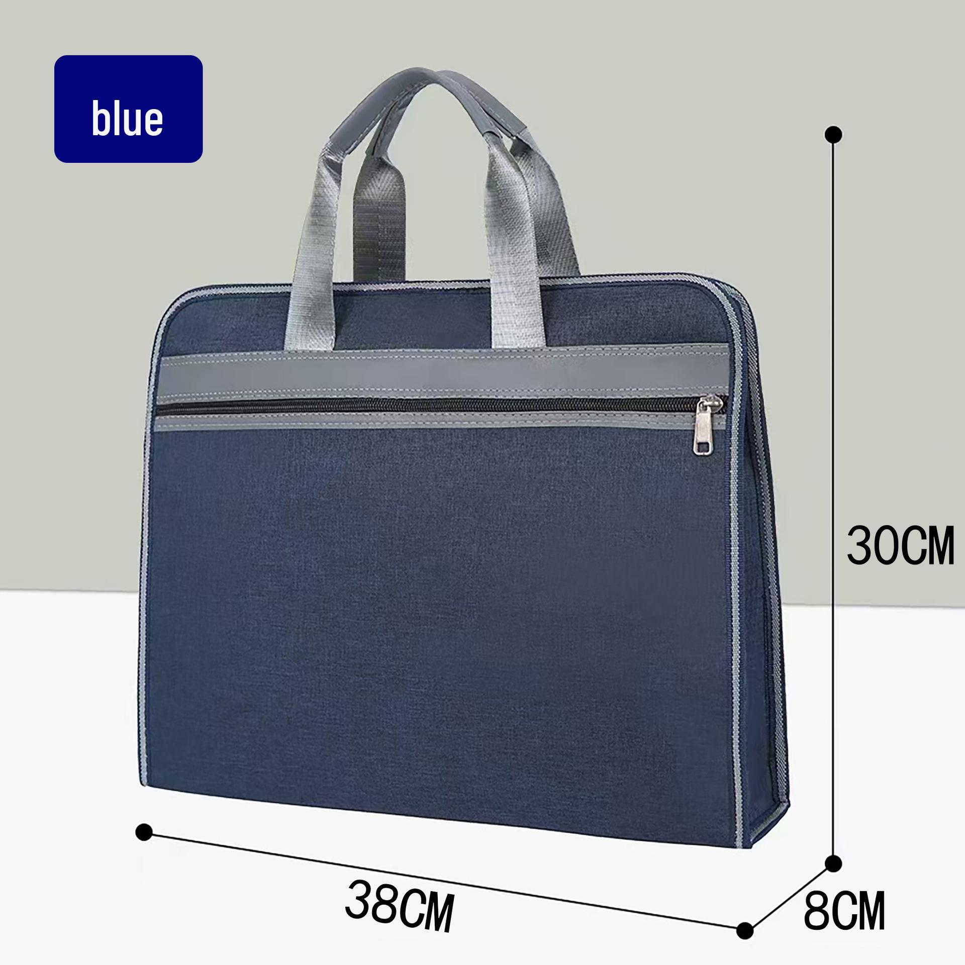 Handheld Thickened Oxford Cloth Business Laptop & Document Briefcase for Men 38.5*30*8 cm синий