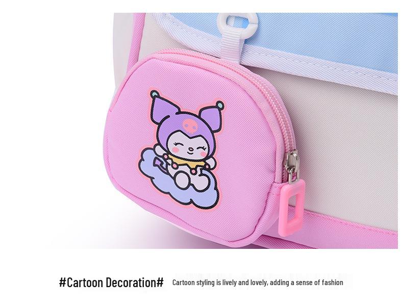 Kuromi Cartoon Schoolbag for Grade 3-6: Boys' & Girls' Casual Backpack