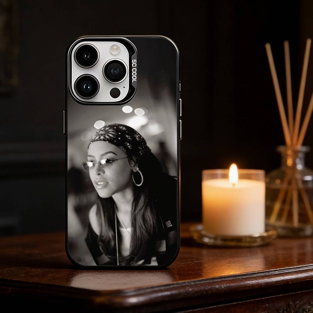 Sängerin A-AaliyahS Hip-Hop Handyhülle Für iPhone 17 16 15 14 13 12 11 Pro Max Plus Silber Matt Schwarz Hülle