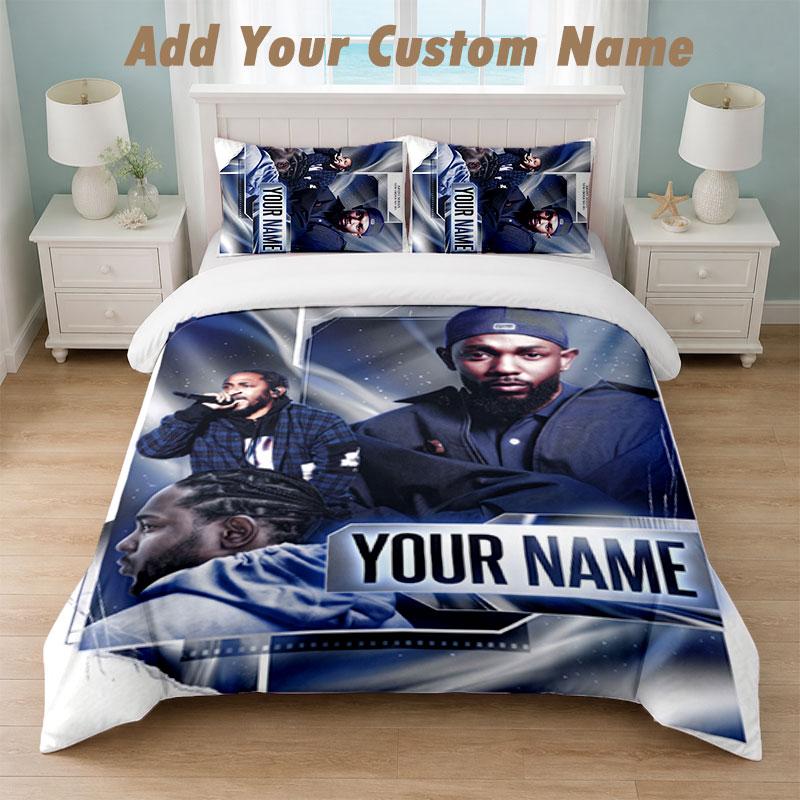 Bedding Set 1 Duvet Cover 2 Pillowcases Kendrick Lamar Print Soft Bed Linen Bedroom Decor