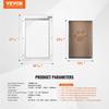 Pet Door for Door with Lock and Magnetic Flap System Aluminum Frame XL