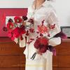 Spring Festival Red Fruit Faux Flower Arrangement for New Year, Wedding, Living Room, or Dining Table Décor