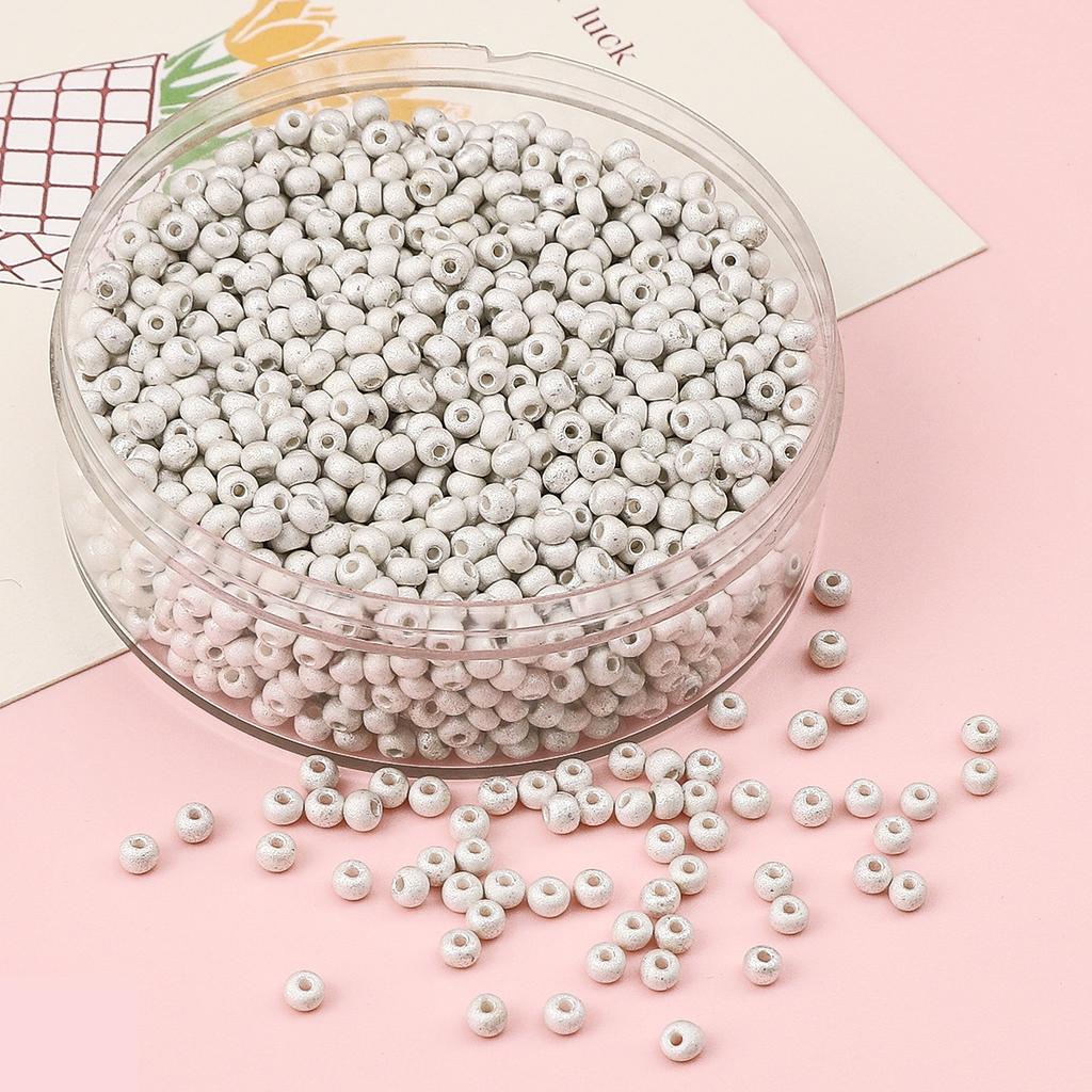 Glas Reisperlen Metall Mineralfarbe Perlen Handgemacht DIY Perlenkette Armband Zubehör Materialien Perlen zur Schmuckherstellung