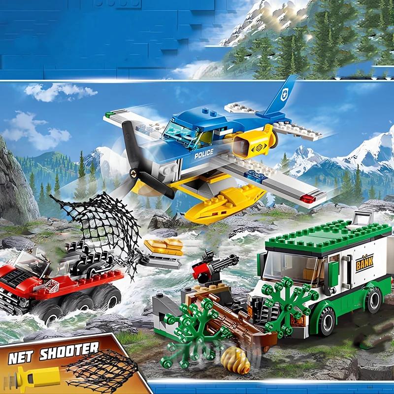 Bau Bereich Stadt Polizei Berg Spezielle Polizei Mountain Stream Abfangen Montage Spielzeug Geschenke