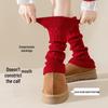 Women's Red Wool Scrunch Socks - Benming Year Spring & Autumn Warm Japanese Y2K Christmas Stockings