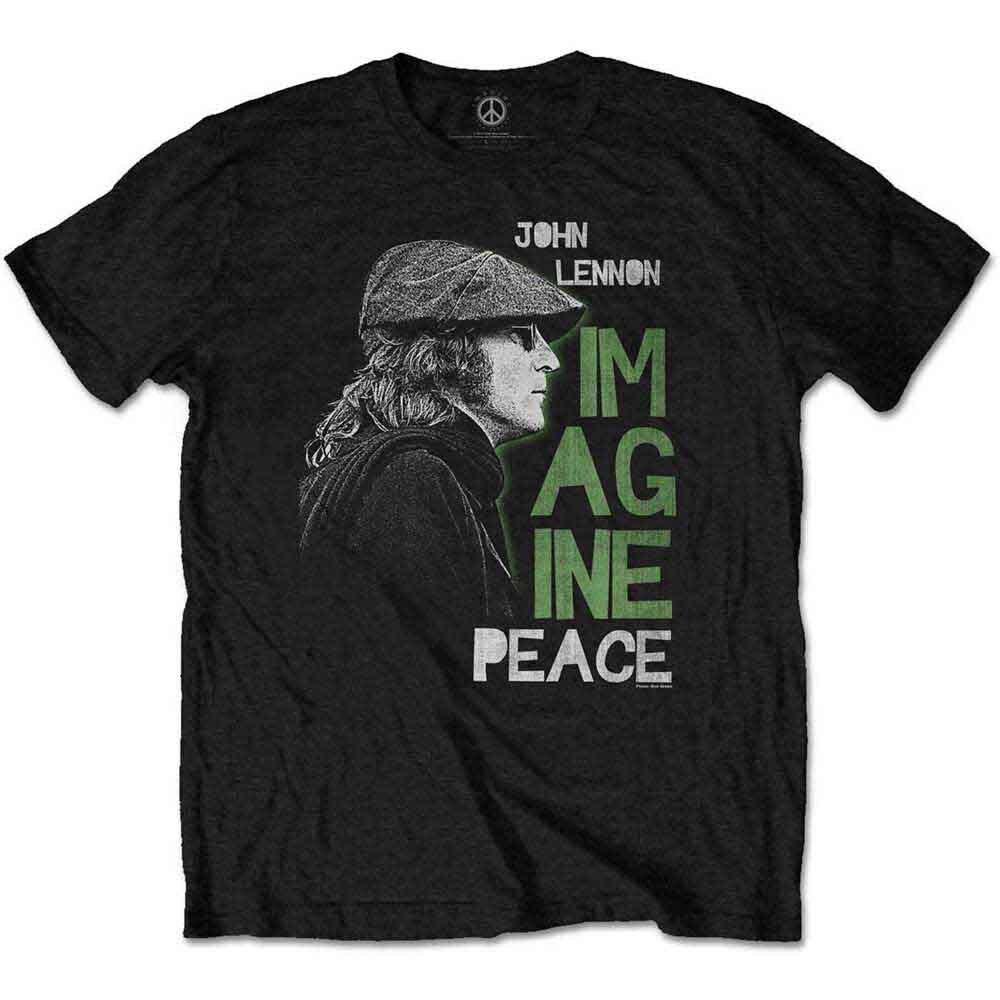 John Lennon Imagine Peace T-Shirt Black New Unisex T-Shirt L