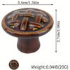 12pcs Ceramic Round Cabinet Knobs,Vintage Dresser Knobs,Drawer Pulls with Screws,Furniture Hardware Decorative Accessories, Brown