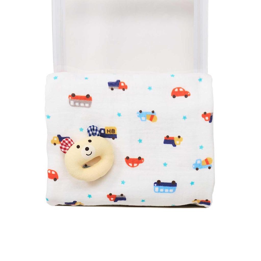 MIKI HOUSE HOT BISCUITS Gauze Bath Towel Gift Set for Boys and Baby Baby White x Box Size Set, Girls, Clothes, Gift, Blue, Included, Unavailable,