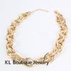 Fashion Exaggerated Punk Style Ladies Geometric Stitching Thick Chain Necklace