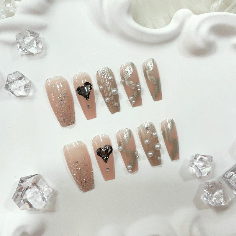 Luxurious Handmade Translucent Nail Tips for Autumn/Winter – Soft Texture, High-Class Feel