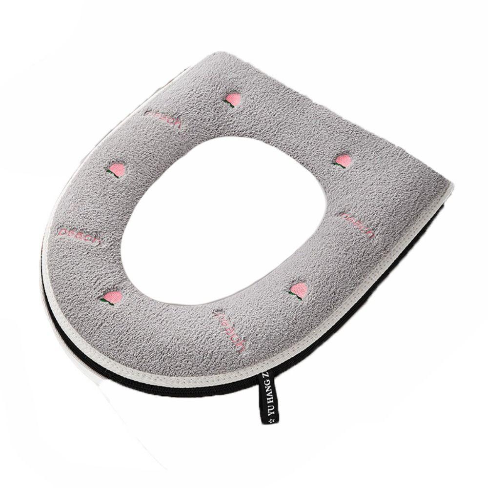 Handle Toilet Seat Cushion With Zipper Closestool Mat Reusable Toilet Pad Bathroom