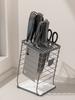 Organizador de Cuchillos Universal Acero Inoxidable Cocina Drenaje Soporte para Cuchillos de Verduras Estante de Almacenamiento Con Bandeja de Drenaje Desmontable