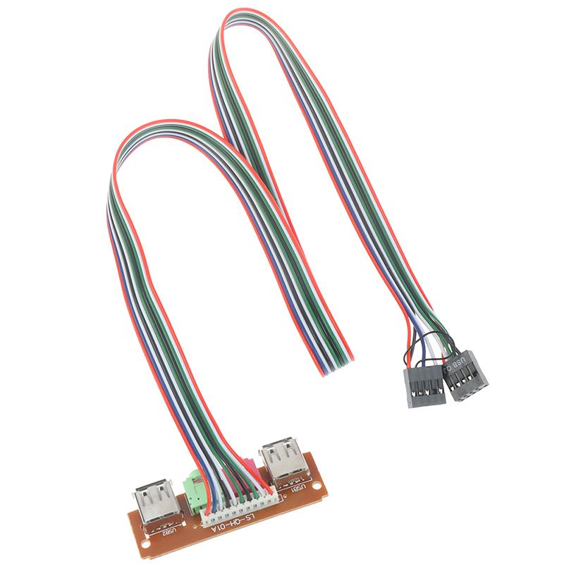 2 USB-PC-Computergehäuse 6,8 cm Frontpanel USB-Audioanschluss Mikrofon Kopfhörerkabel