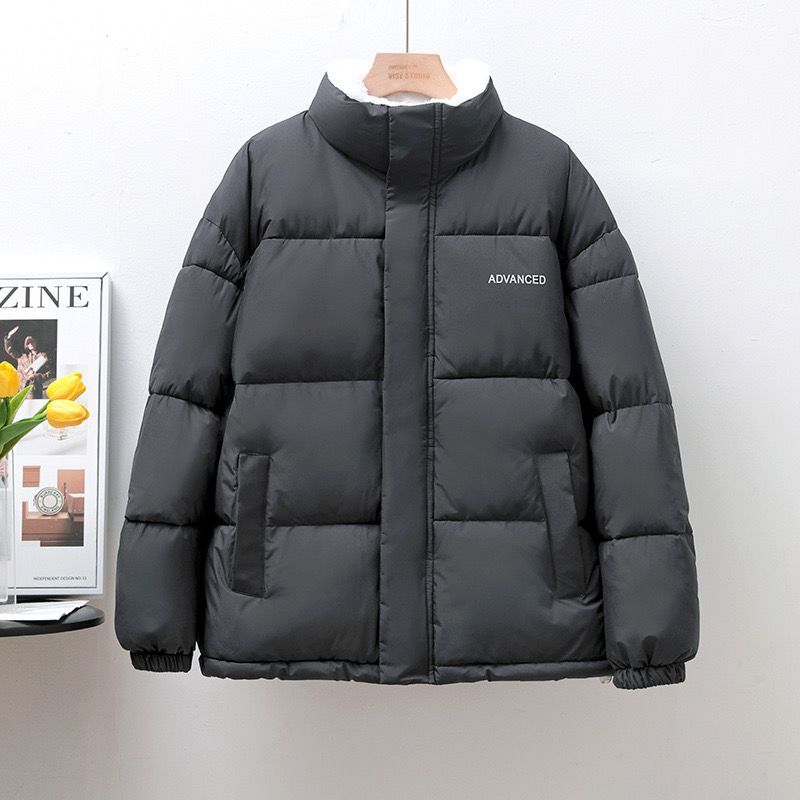 

Bread clothes are piled and thickened, men s and women s same cotton-padded clothes, short winter cotton-padded jackets, warm couples jackets. XXXL сірий колір