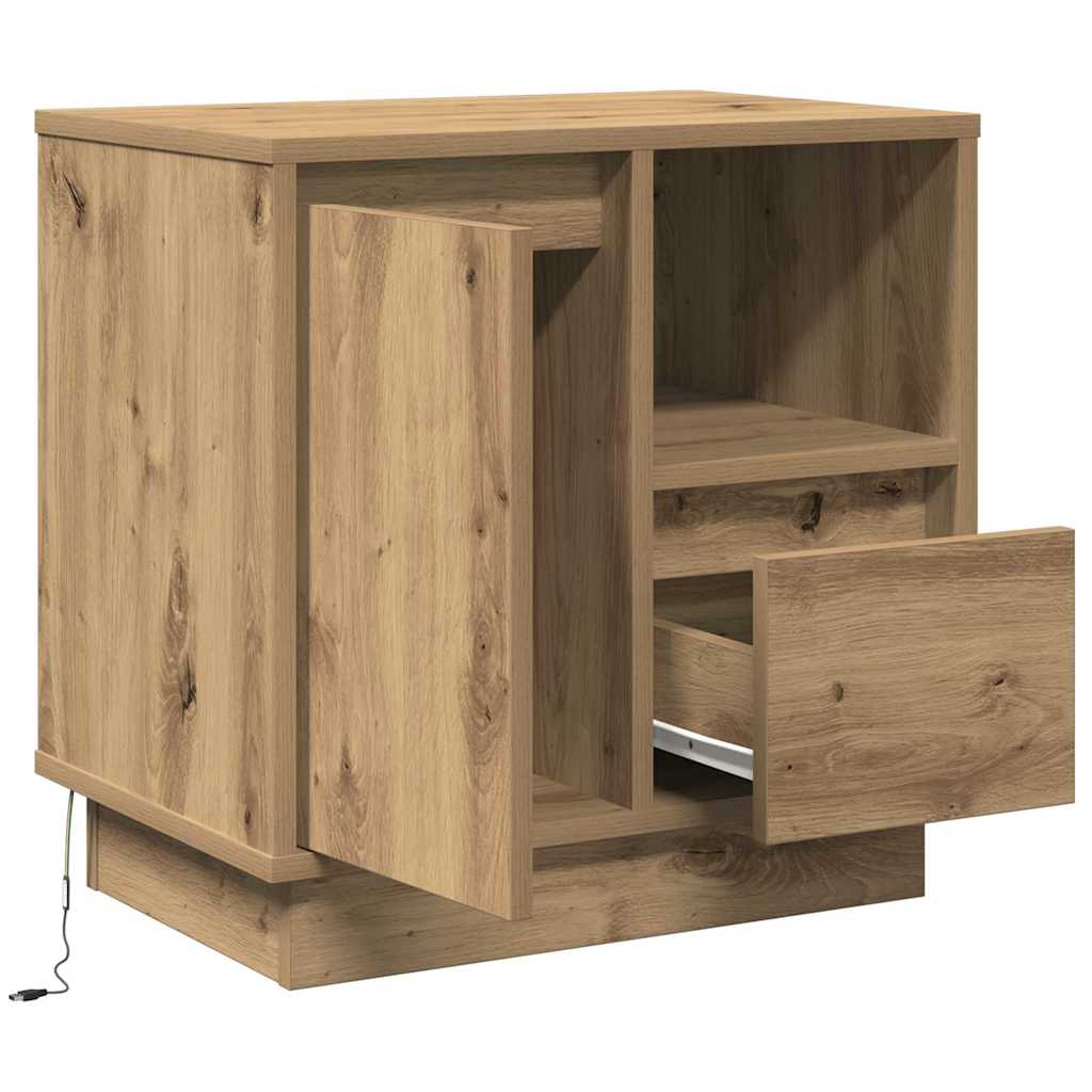 Nightstand Artisan Oak 50 x 34.5 x 50 cm Engineered Wood