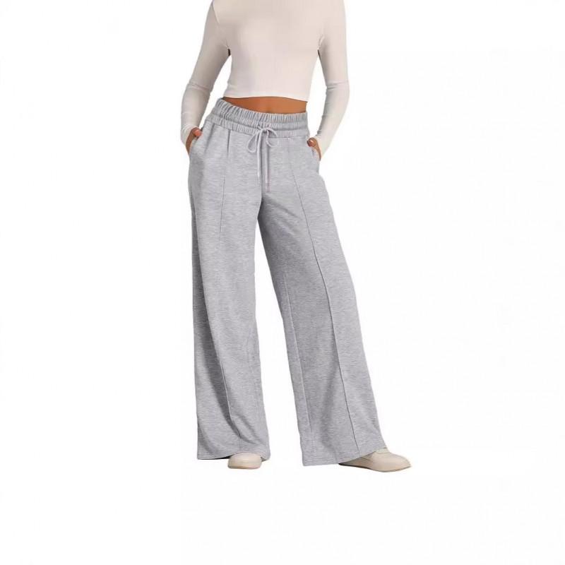 High Waisted Wide Leg Sweatpants Women Mid Seam Casual Joggers Daily Wear