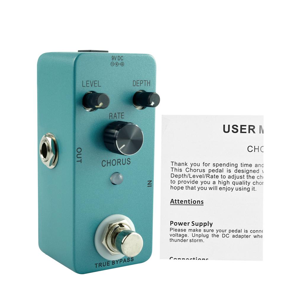 M VAVE CHORUS Guitar Analog Classic Chorus Effect Pedal True Bypass Full Metal Shell, Chorus Volume Depth Speed