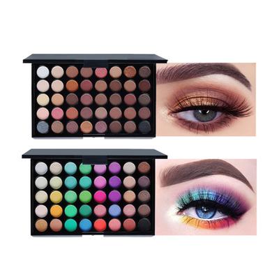 Palette d'ombres à paupières Imperméable Longue tenue Maquillage Mat Résistant aux bavures 40 couleurs Nacré Poudre Volante Nulle Ombre à paupières Femmes