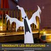 Halloween Inflatable Ghost 1.8 M Decoration with LEDs IP44 Self-inflating Polyester White 130 X 30 X 180 Cm