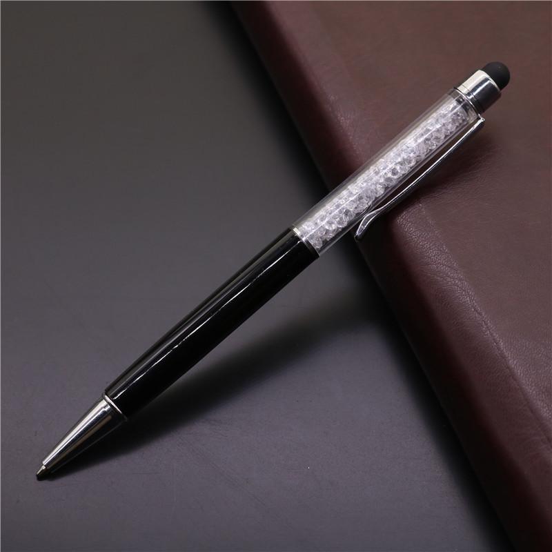 Shuo Lei Kristallen Stylus Pen: Metalen balpen met diamanten accent