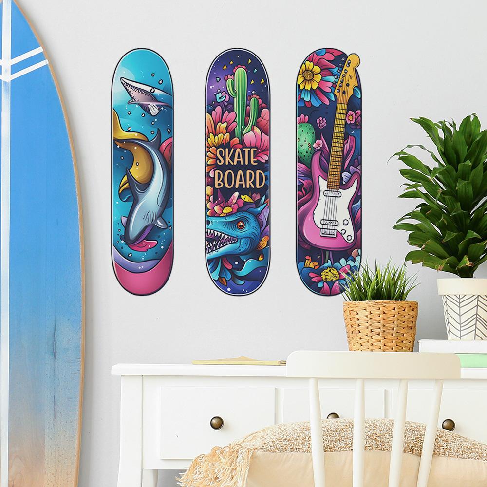 Retro Poster Triptych for Bedroom Living Room Home Wall Background Beautification and Decoration Wall Stickers