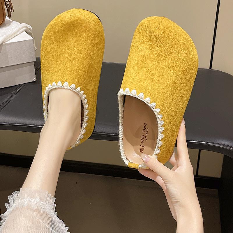 Fashion niche cotton shoes women's 2025 autumn and winter new Internet celebrity soft sole warm casual cotton slippers women