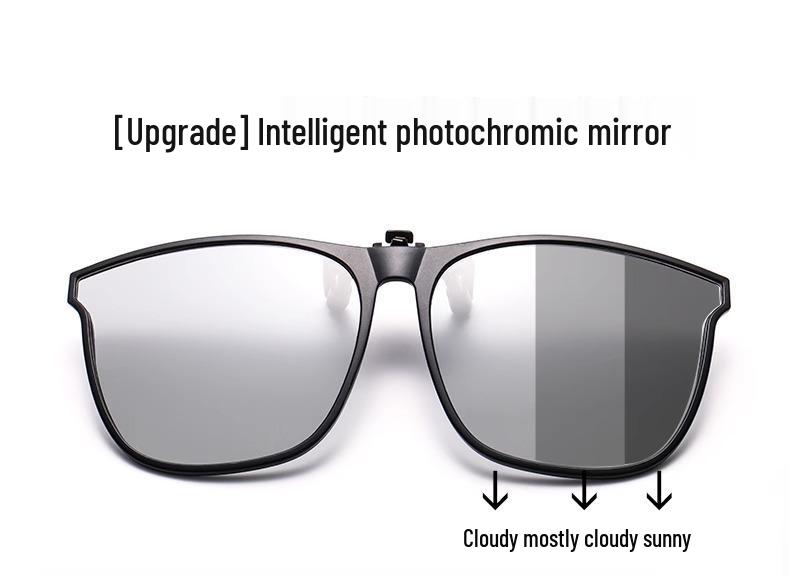 Polarized Men's Clip-On Sunglasses for Myopia, Ideal for Fishing & Driving
