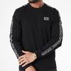 Emporio Armani EA7 SS22 Logo Print Crew Neck Sweatshirt Men Sweatshirt Black 3LPM39-PJ05Z-0200