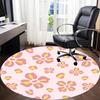 1 Stück Rundteppich mit Blumenmuster für das Büro, Teppich für Büro, Gaming, Leichte runde Bodenmatte yy260205010