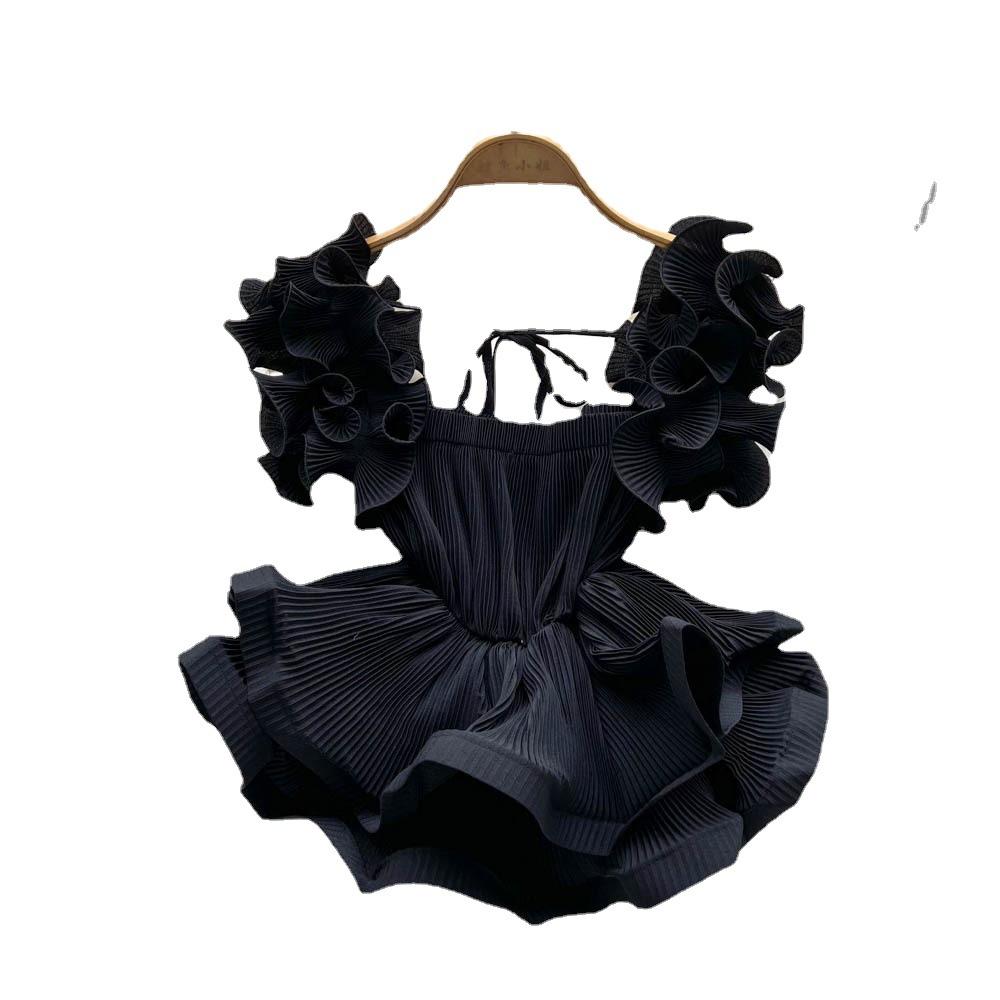 Rüschenweste Tanktop Out Wear Damen Sommer Süßes und würziges tailliertes kurzes Top