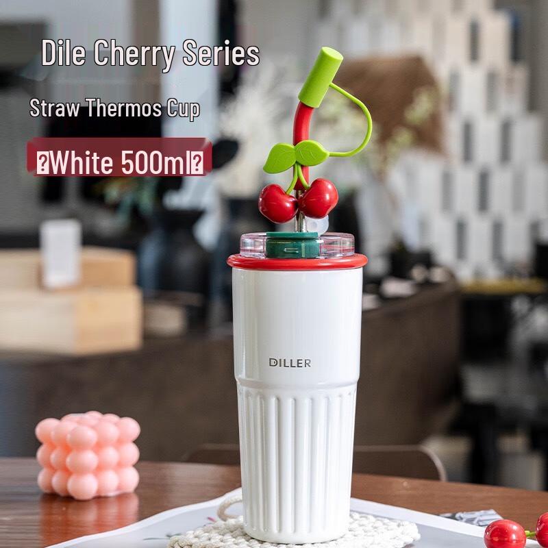 Diller Cherry 316 Stainless Steel Insulated Straw Cup 500ML