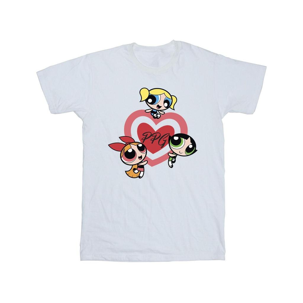 The Powerpuff Girls Mens Double Heart Cotton T-Shirt