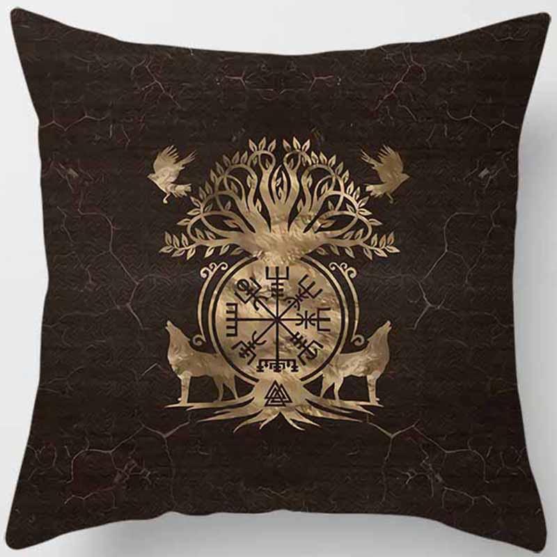 Kissenbezug mit dunklem Weltenbaum-Print Heimdeko Auto Sofa Kissen