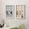 Wall Mount Wooden Key Holder Rustic Cabinet Key Rack Modern Key Storage Shelves  Entryway
