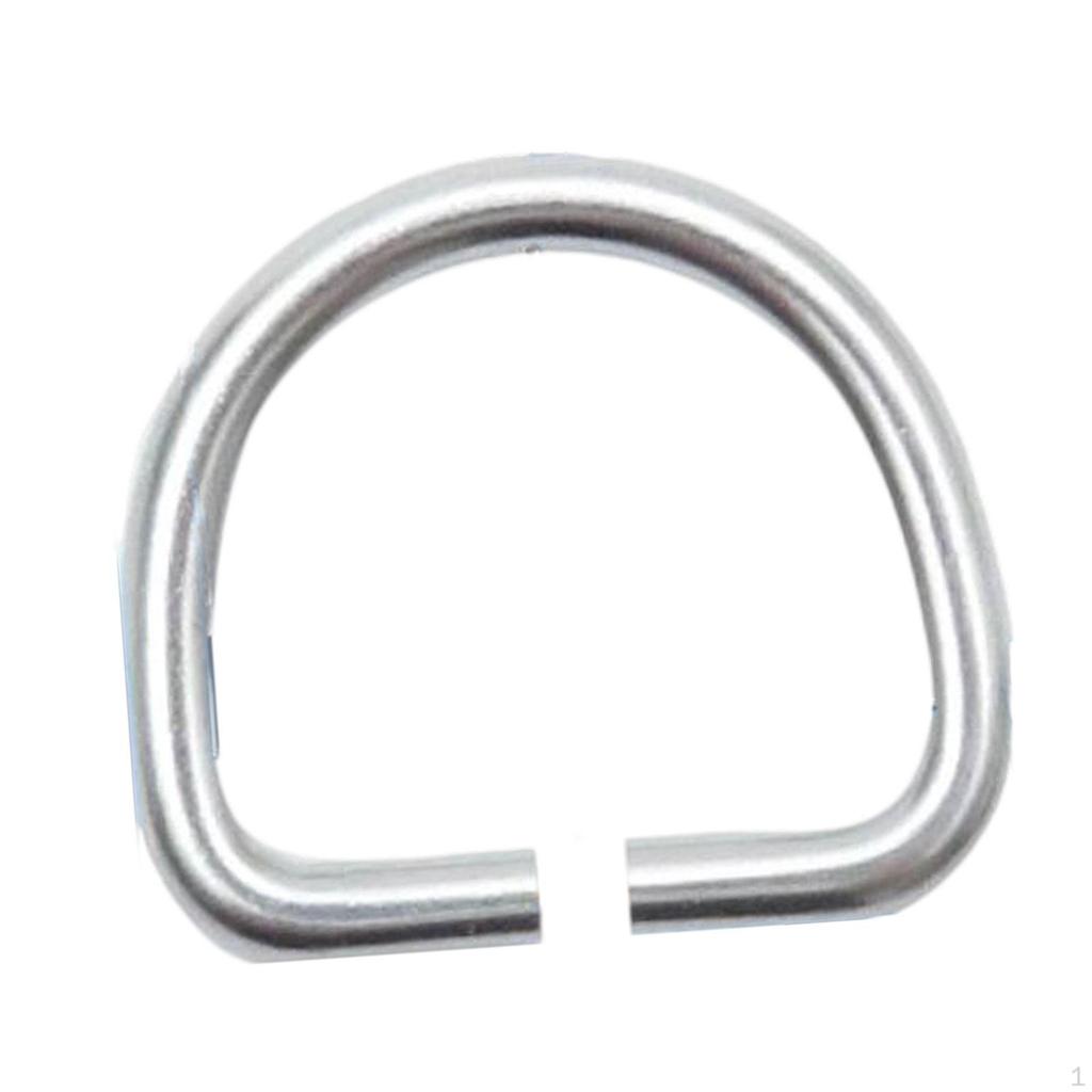 Metal D Connector Multipurpose Belts Buckle Shape Diving Hardware for Garment Belt Purse