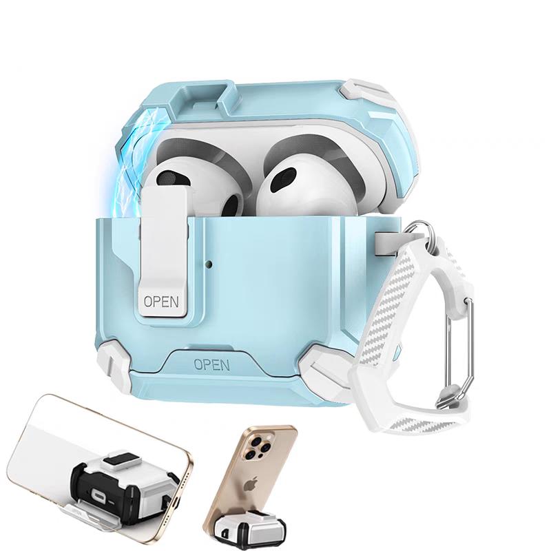 for AirPods 4 Magnetic Automatic Switch Safety lock Protective Shockproof Shell with Cleaning Kit for Airpods 4 Generation Case