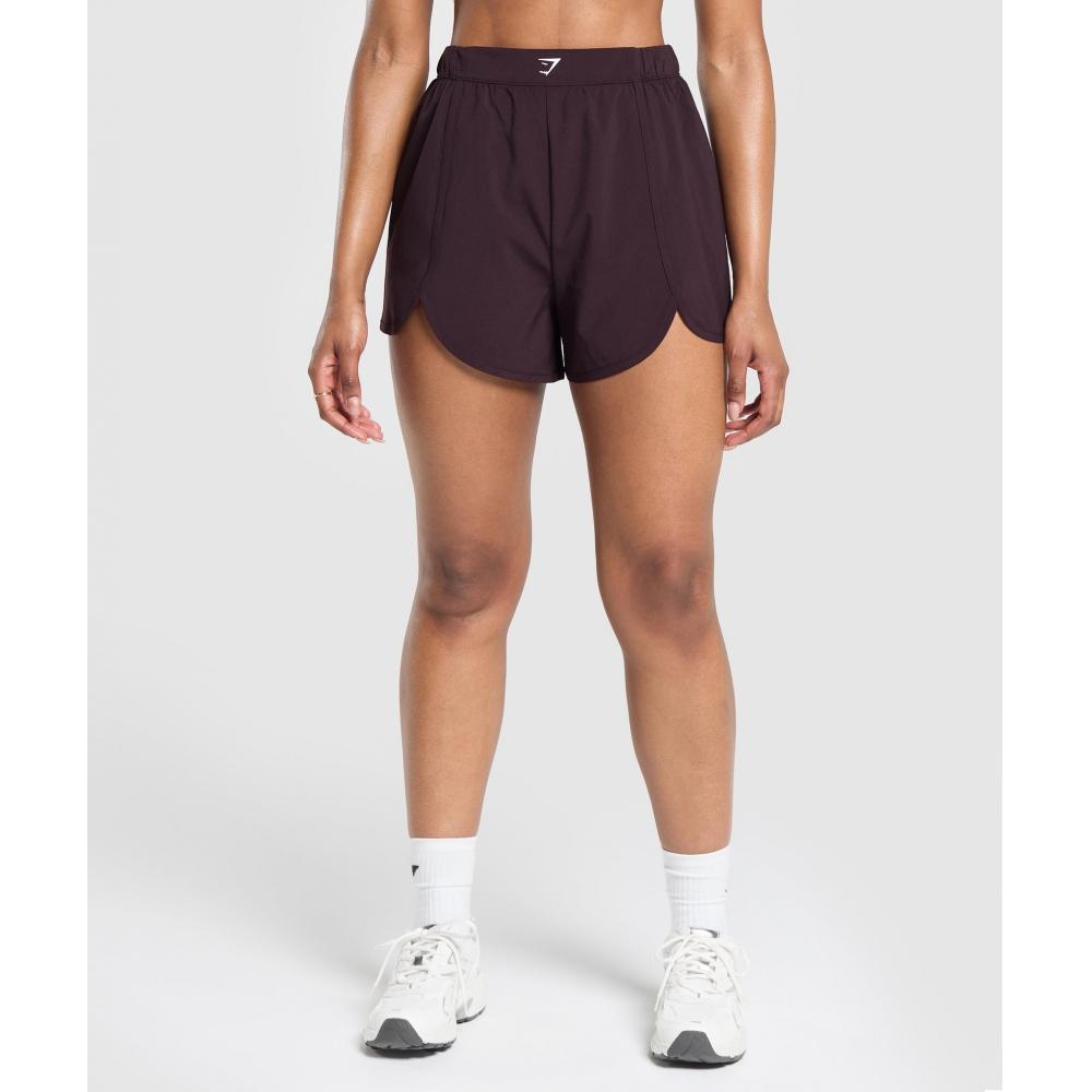 

GYMSHARK Шорты с фестончатым краем сливово-коричневые B8A9X NBZN XS