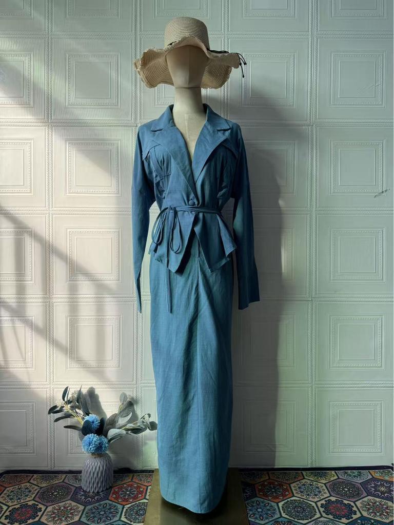 Elegant Long Sleeve Skirt Set: European & American Autumn Fashion 2025