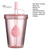 Insulated Style Water Bottle for School Drinking Straw Cup, Portable Leak-proof PC Bottle, Durable Reusable Cup Milk Tea Anti-fall Students And Office