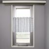 STYLE Decor Laminated Cafe Curtain for Small Stylish Privacy 45cm Long X 100cm Simple W4001200 Windows, Screen, Wide, Gray, Lines,