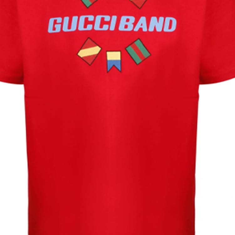 GUCCI T Shirts Men's Red Crew Neck Moderate 565806-XJB2X-6229