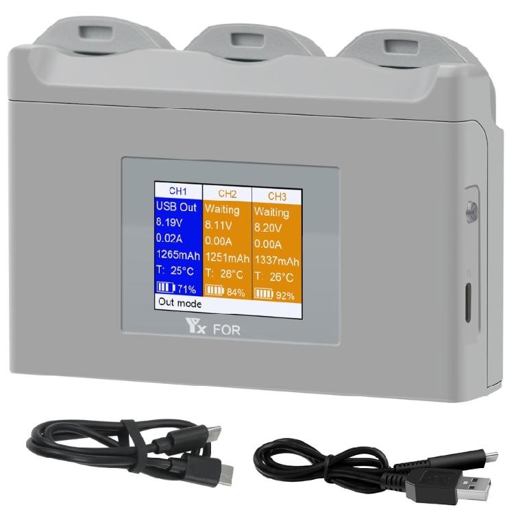 Advanced Battery Charging Hubs for Flights Battery Charger USB 5V2A Input Charging Three Batteries Accessories