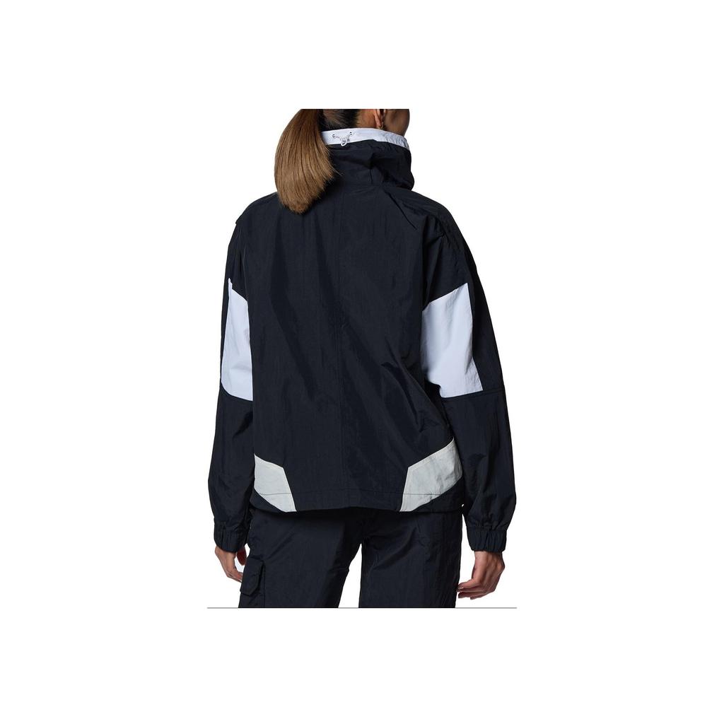 Under Armour Colorblock-Design Vintage Lässig Plissiert Gewebt Langarmjacke Damenjacken Schwarz 1388065-001