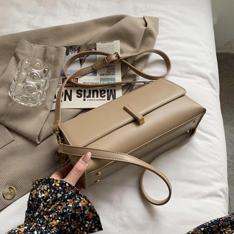 Fashion PU Leather Shoulder Bags New Korean Style Women Simple Messenger Bag Casual All-match Ladies Shoulder Bags